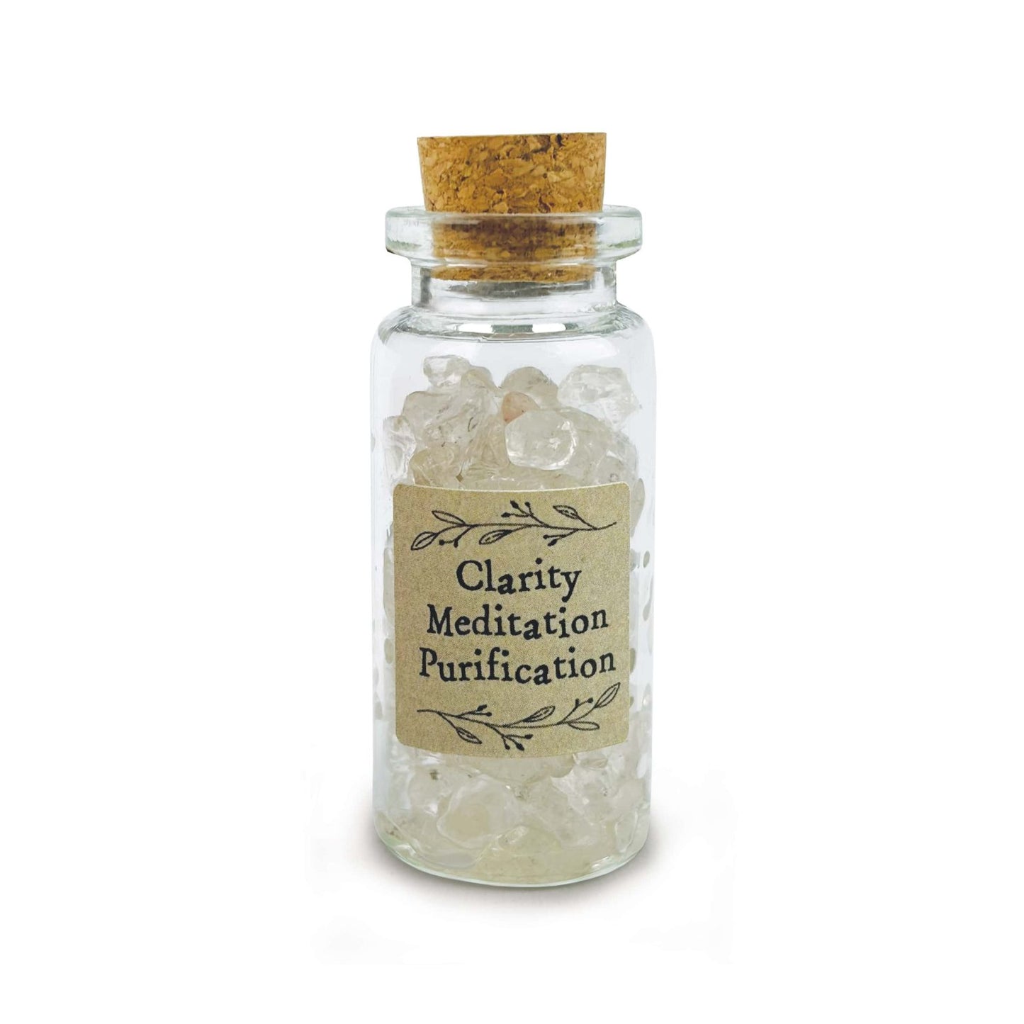 Crystal Chip Bottle - Clear Quartz