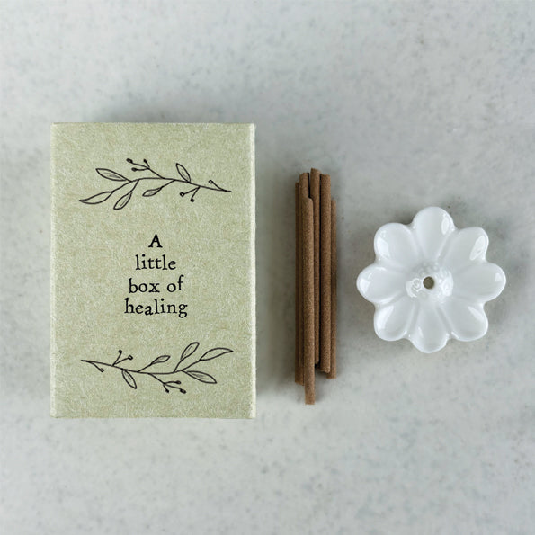 Matchbox Porcelain Mini Incense Stick Holder - Healing