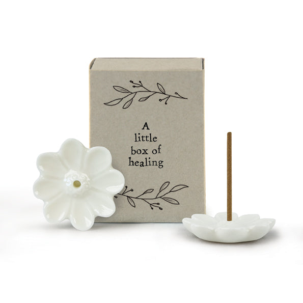 Matchbox Porcelain Mini Incense Stick Holder - Healing