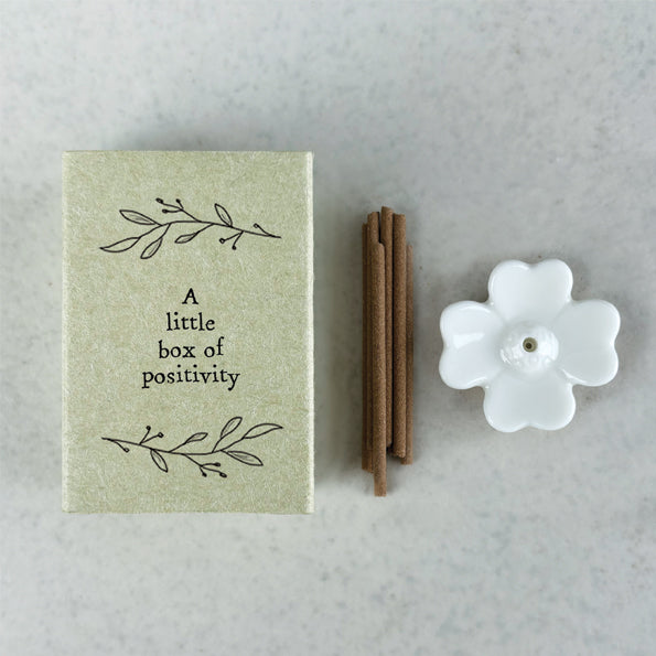 Matchbox Porcelain Mini Incense Stick Holder - Positivity