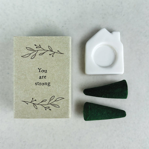 Matchbox Porcelain Incense Cone Holder - Strong