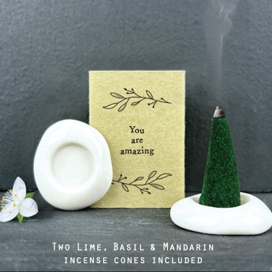 Matchbox Porcelain Incense Cone Holder - Amazing