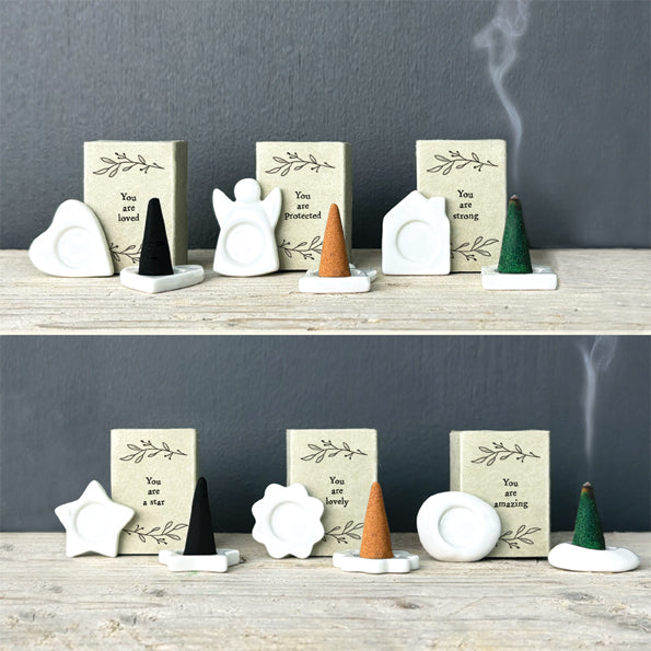 Matchbox Porcelain Incense Cone Holder - Protected