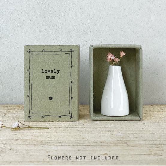 Porcelain Matchbox - Lovely Mum