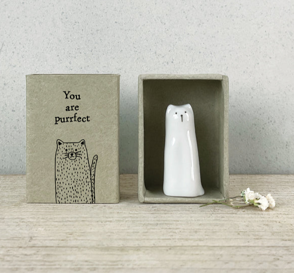 Porcelain Matchbox You're Purrfect