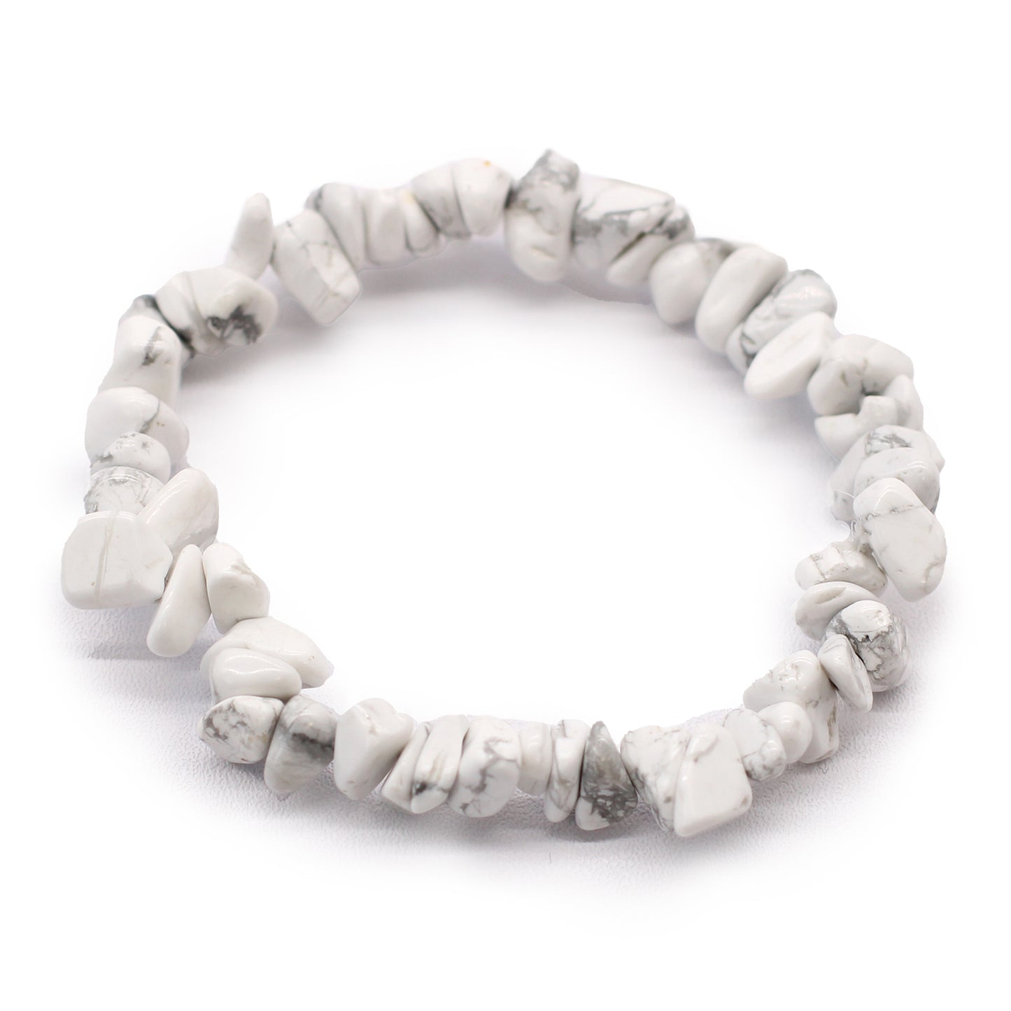 Crystal Chip Bracelet - White Jasper