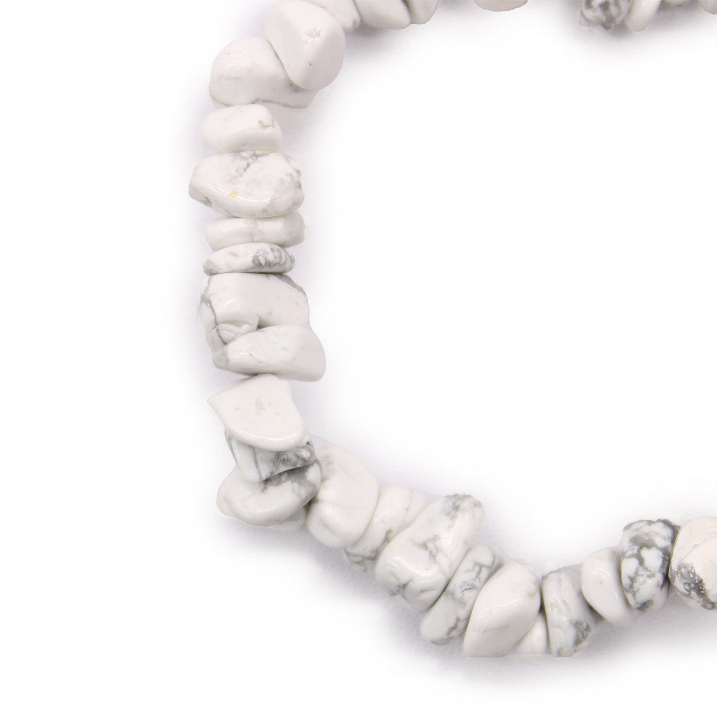 Crystal Chip Bracelet - White Jasper