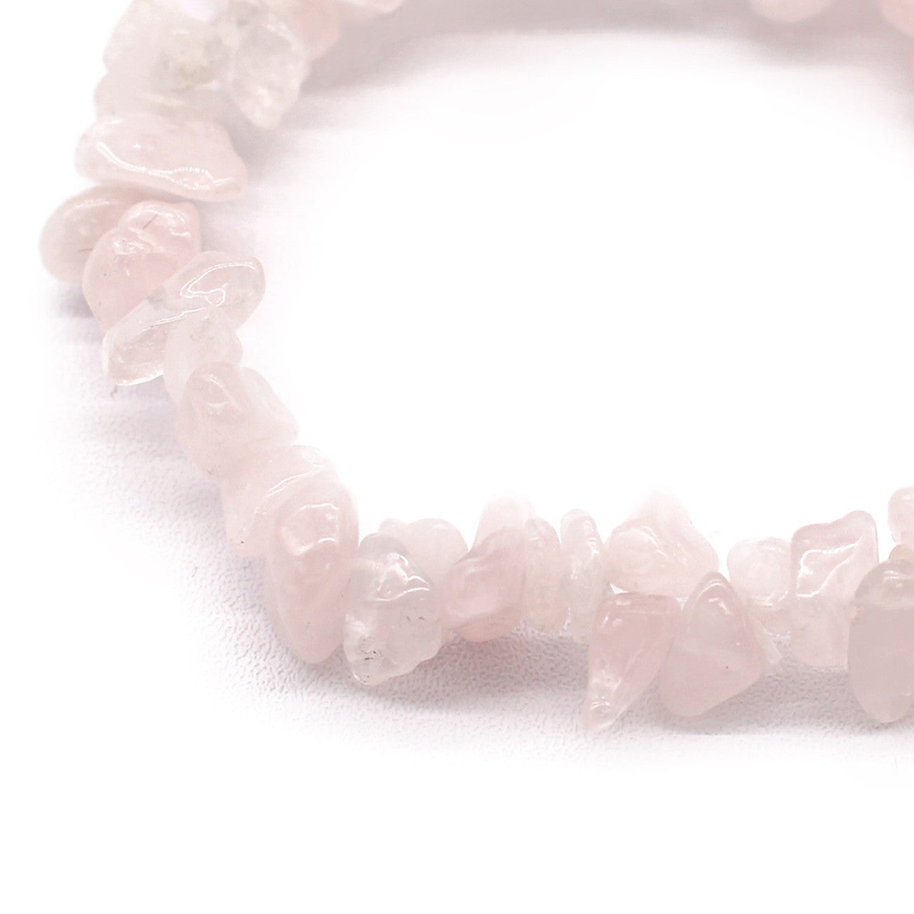 Crystal Chip Bracelet - Rose Quartz