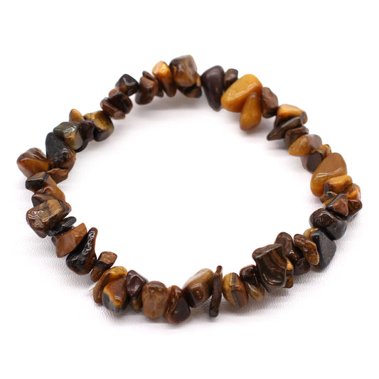 Crystal Chip Bracelet - Tiger Eye