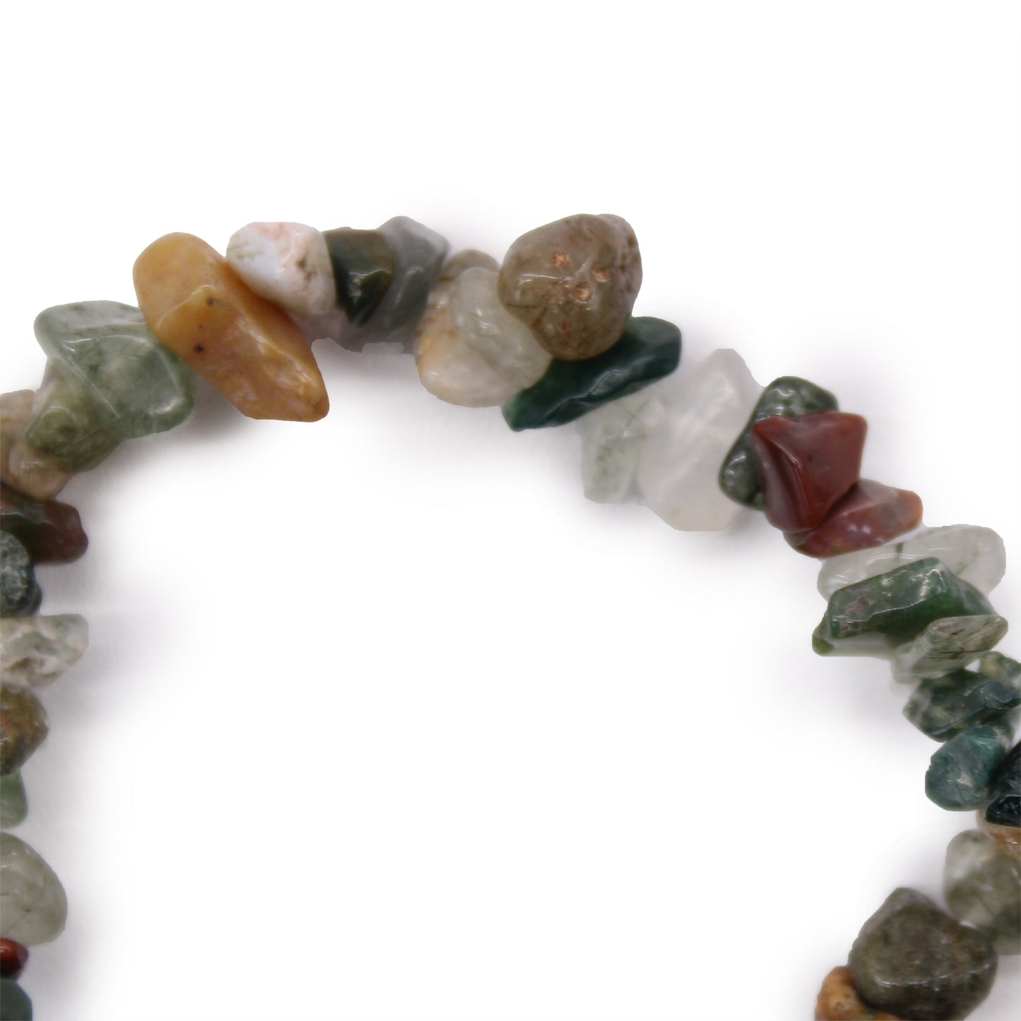 Crystal Chip Bracelet - Moss Agate