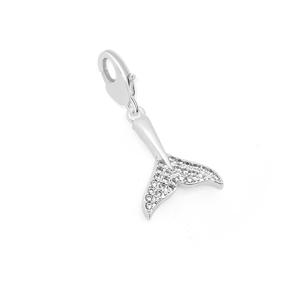 Silver Plated Charm - Whale Tail