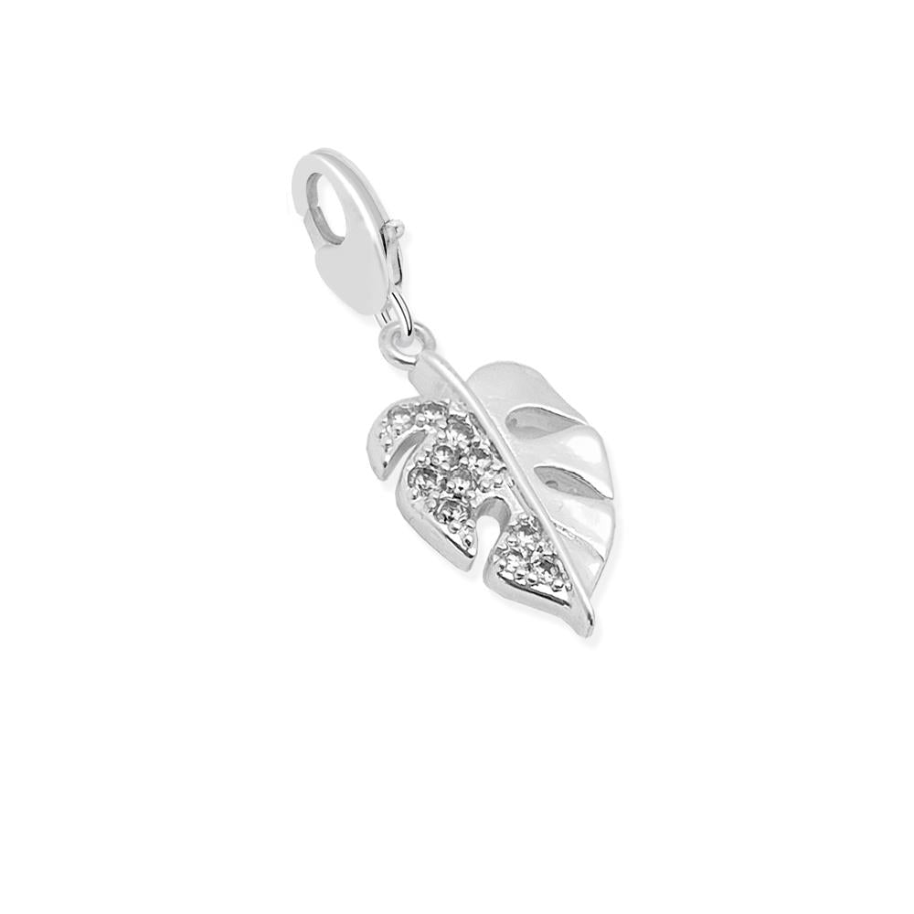 Silver Plated Charm - Leaf