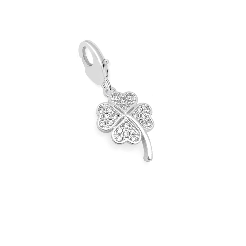 Silver Plated Charm - Four Leaf Clover