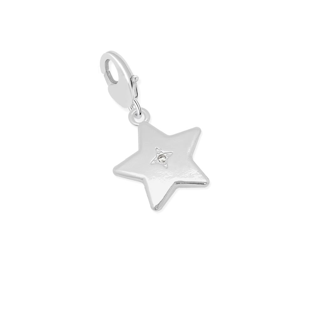 Silver Plated Charm - Double Sided Star