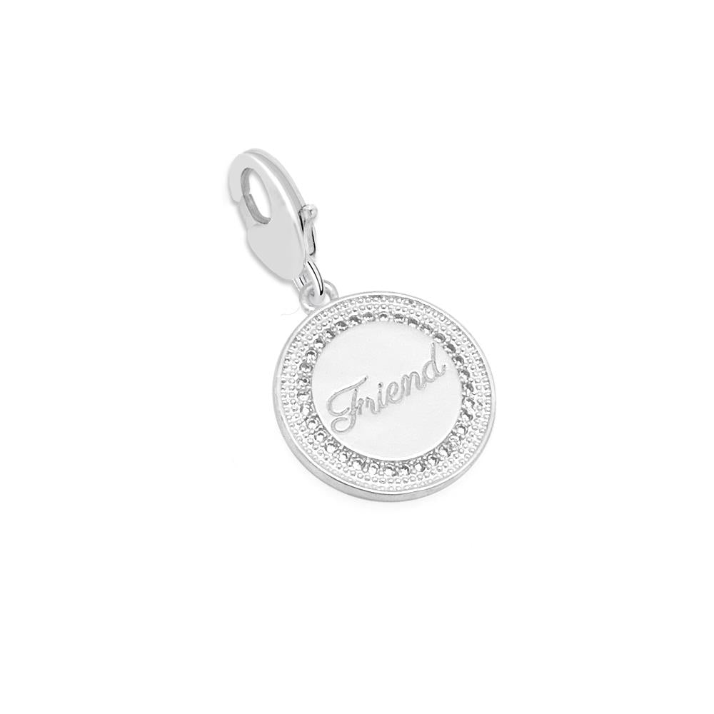 Silver Plated Charm - Friend