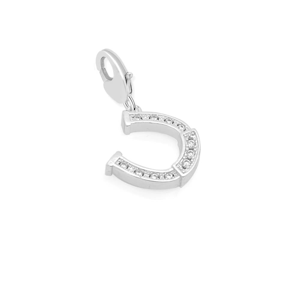 Silver Plated Charm - Horseshoe