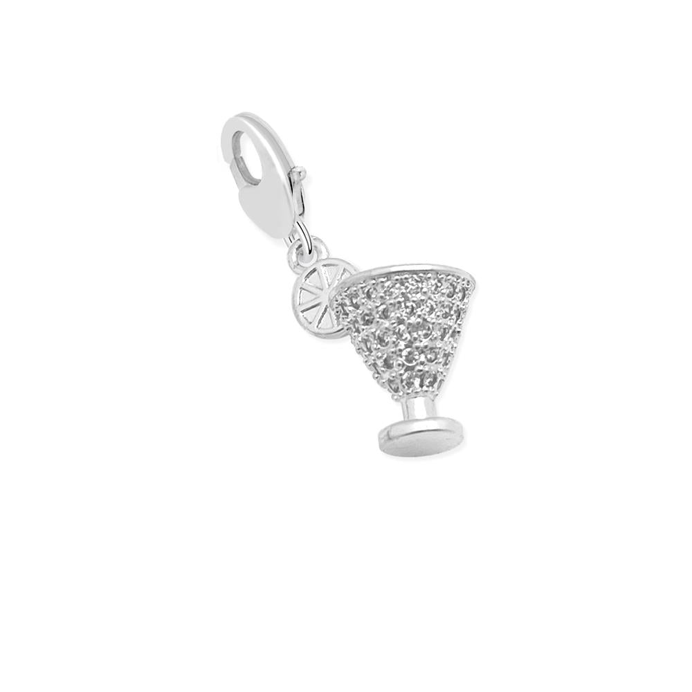 Silver Plated Charm - Cocktail Glass