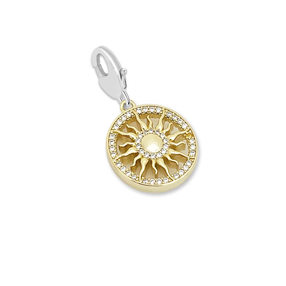 Silver Plated Charm - Sun