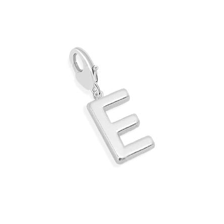 Silver Plated Charm - E