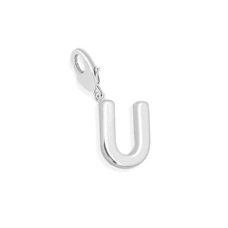 Silver Plated Charm - U