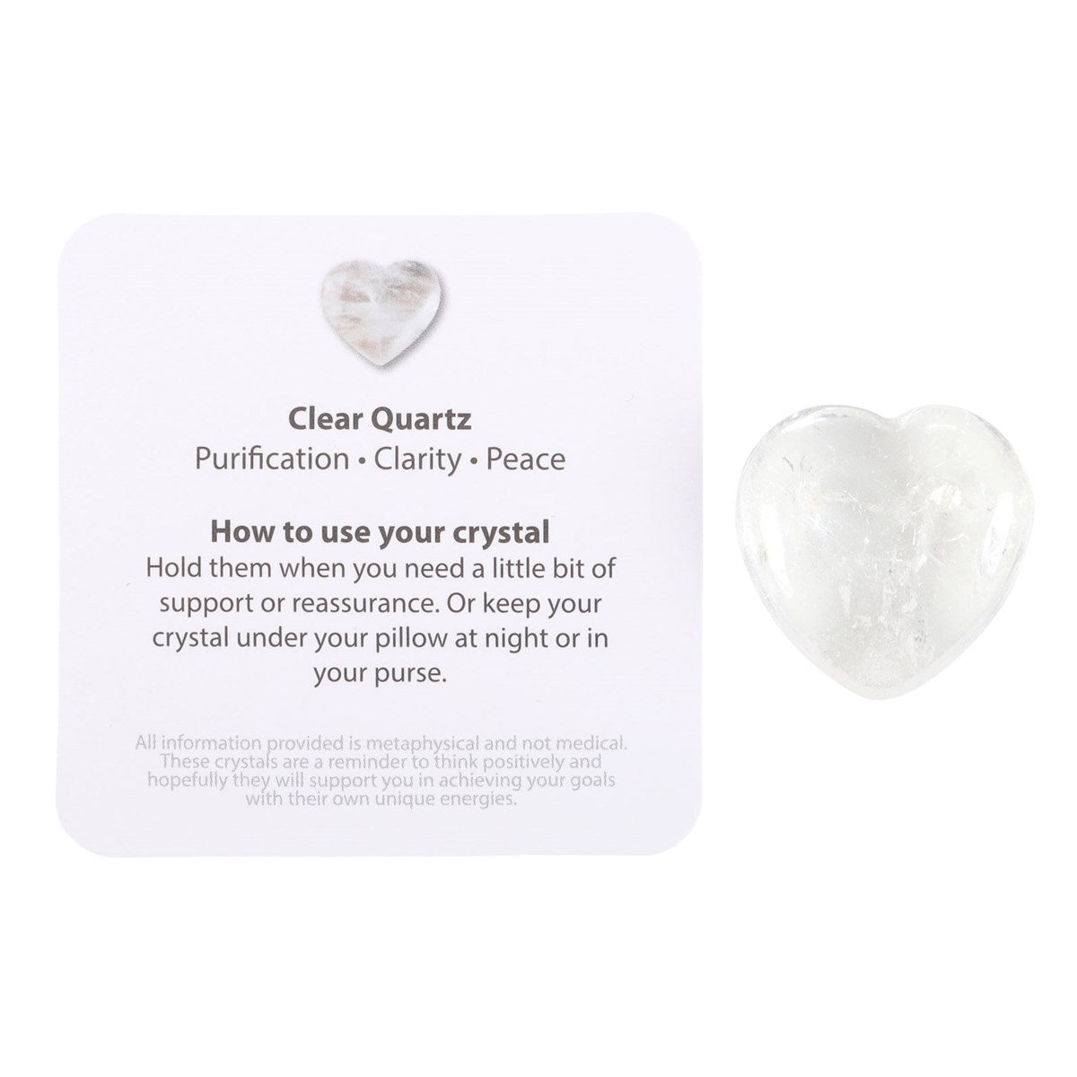 Clear Quartz Crystal Heart