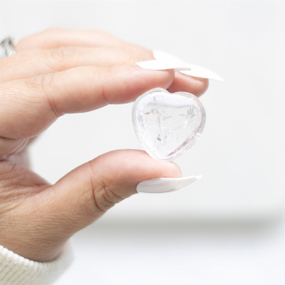 Clear Quartz Crystal Heart