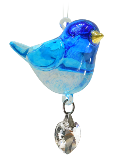 Fantasy Glass Pretty Little Birds - Bluebird