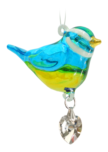 Fantasy Glass Pretty Little Bird - Blue Tit