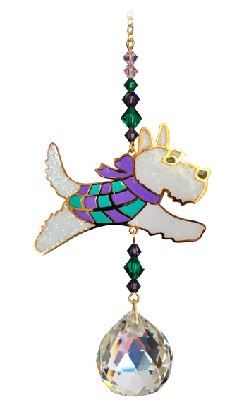 Crystal Dreams - Scottie Dog - Purple Green