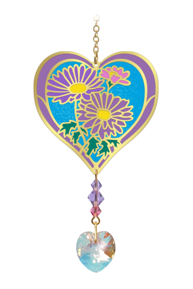 Birthmonth Flower Suncatcher - Aster - September