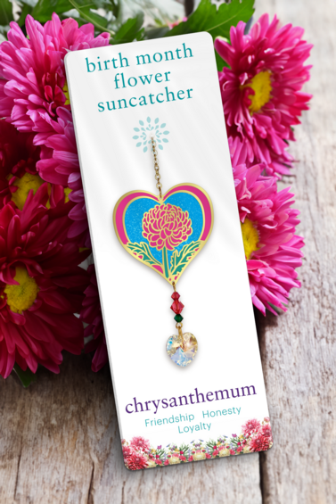 Birthmonth Flower Suncatcher - Chrysanthemum - November