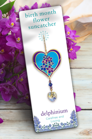 Birthmonth Flower Suncatcher - Delphinium - July