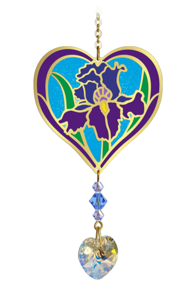 Birthmonth Flower Suncatcher - Iris - February