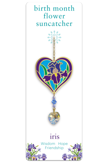 Birthmonth Flower Suncatcher - Iris - February