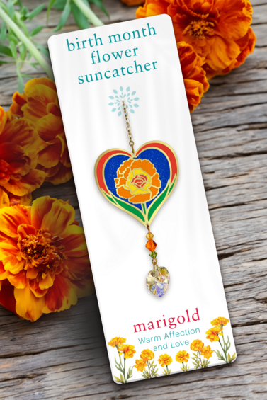 Birthmonth Flower Suncatcher - Marigold - October