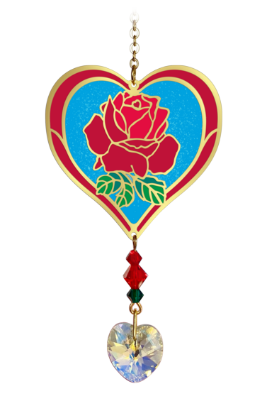 Birthmonth Flower Suncatcher - Rose - June