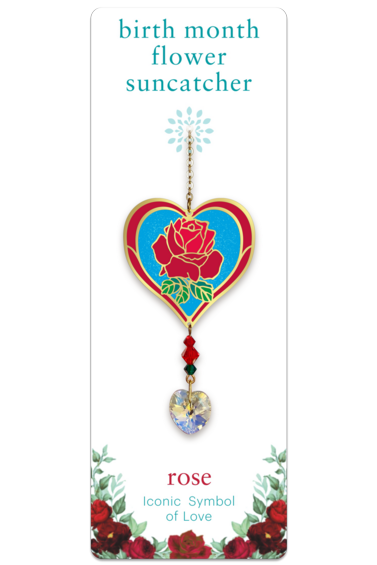 Birthmonth Flower Suncatcher - Rose - June