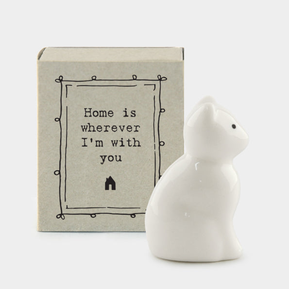 Porcelain Matchbox Cat