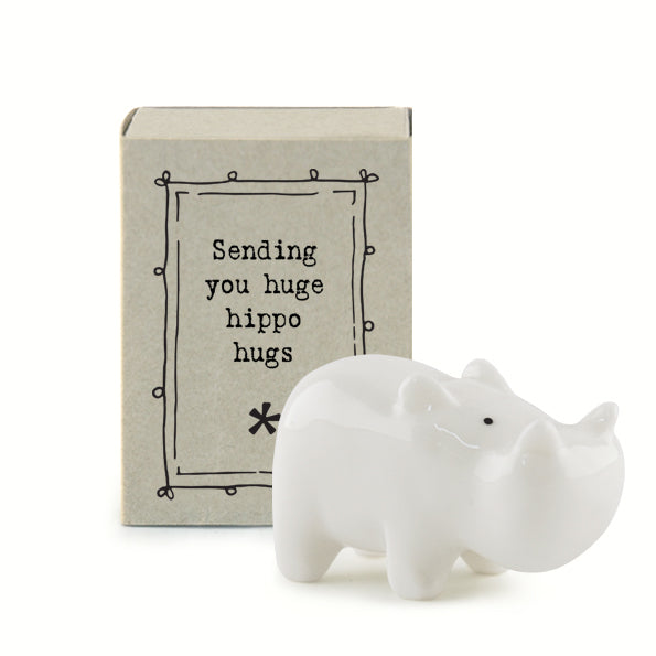 Porcelain Matchbox Hippo